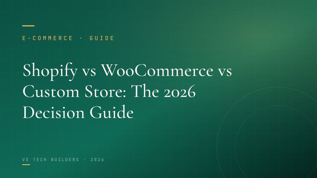 Shopify vs WooCommerce vs Custom Store: The 2026 Decision Guide